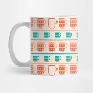 Retro Cups Pattern Mug